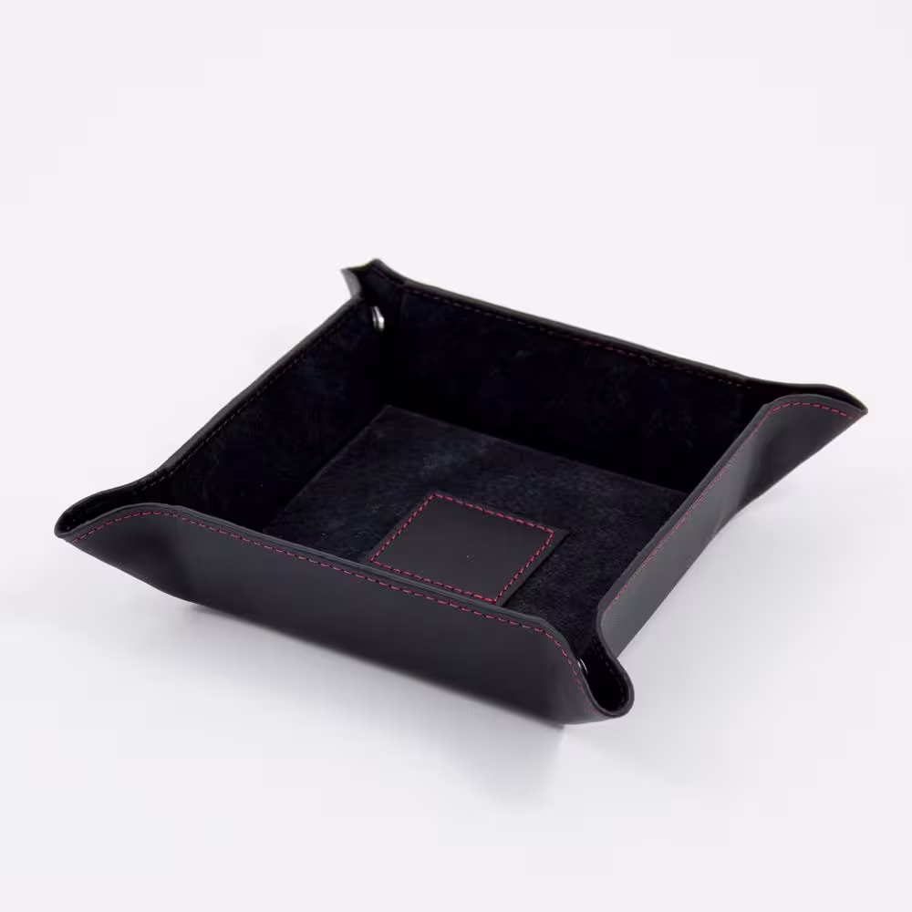 BEY-BERK Black Leather Snap Valet