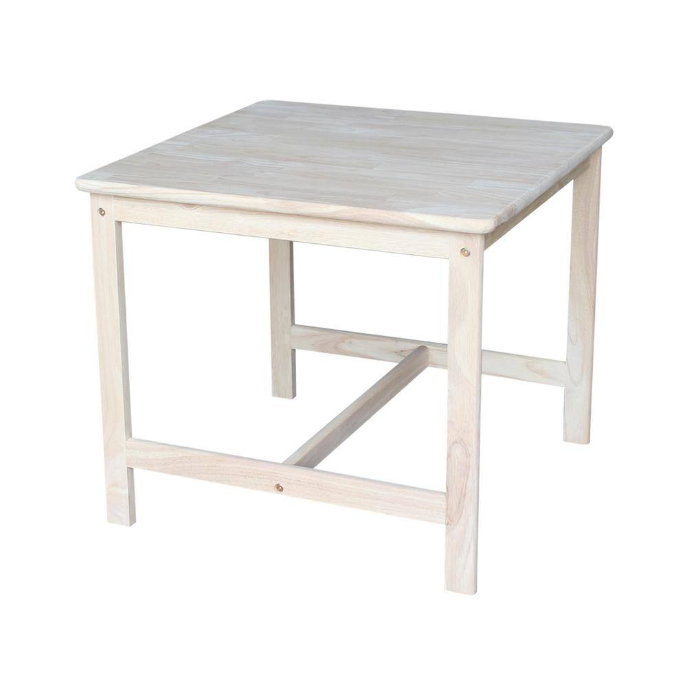 International Concepts 3-Piece Unfinished Children's Table and Chair Set