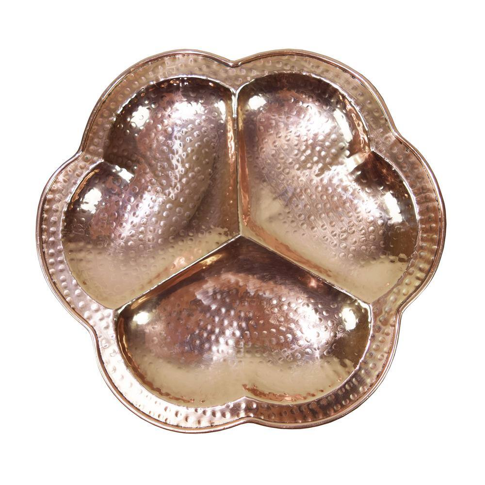 Oakland Living Handcrafted 5-Piece Party Set of 100% Copper, Mug Cups, Straws and 13 in. Round Serving Tray