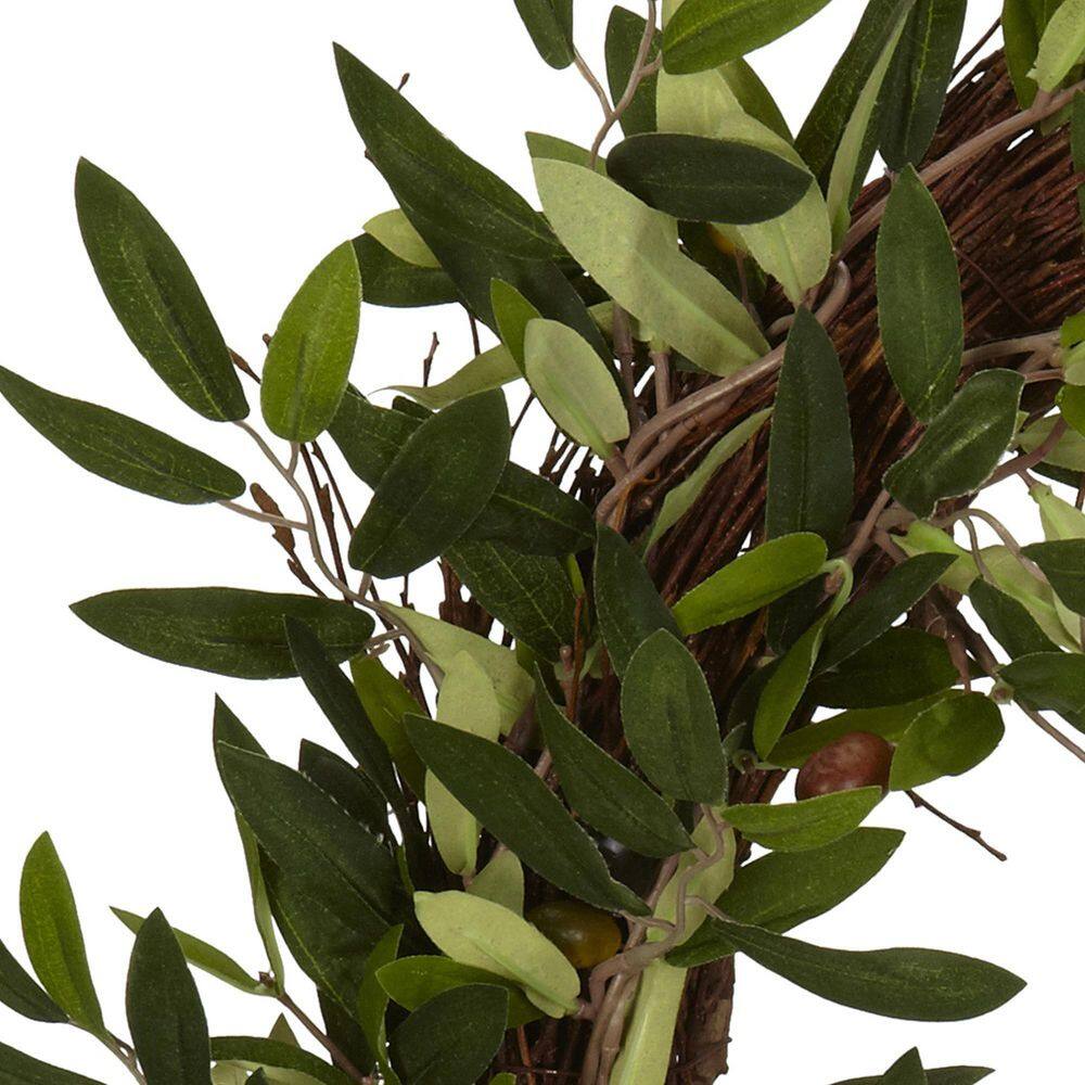 Nearly Natural 20.0 in. H Green Olive Wreath