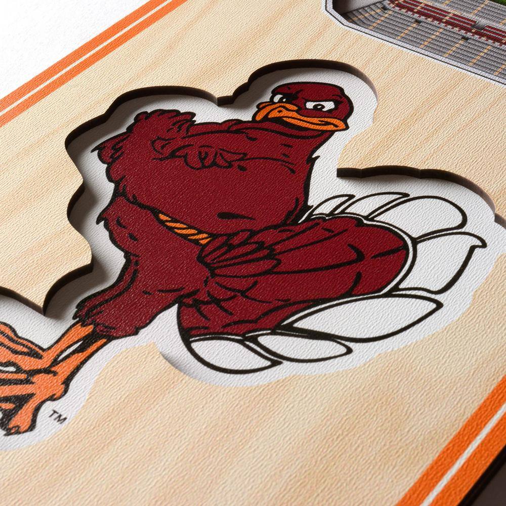 YouTheFan NCAA Virginia Tech Hokies 6 in. x 19 in. 3D Stadium Banner-Lane Stadium Worsham Field