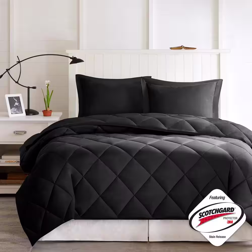 Madison Park Windsor 3-Piece 3M Scotchgard Diamond Quilting Reversible Down Alternative Comforter Set