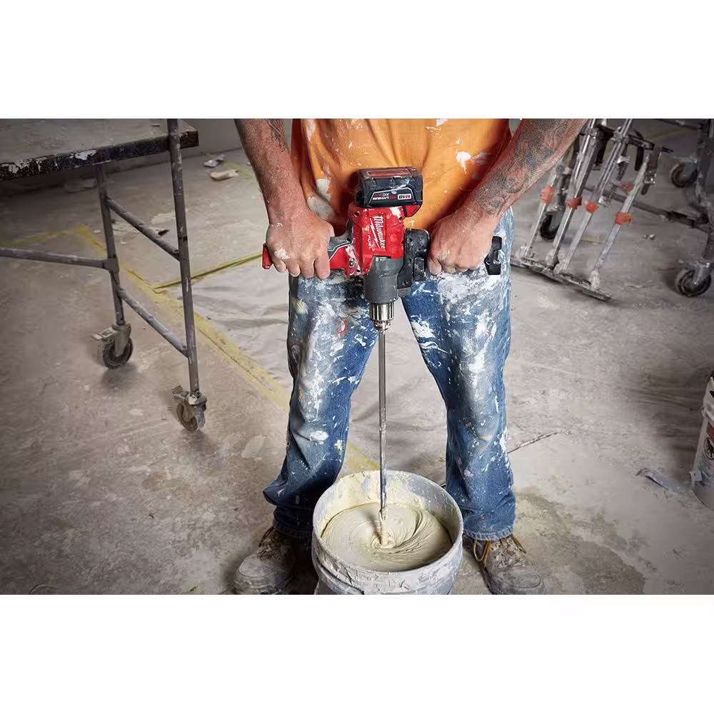Milwaukee M18 FUEL 18V Lithium-Ion Brushless Cordless 1/2 in. Mud Mixer (Tool-Only)